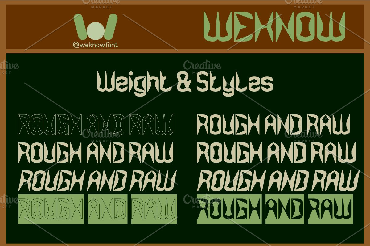 Rough and Raw font, a Font by weknow (Photo 7 of 8)