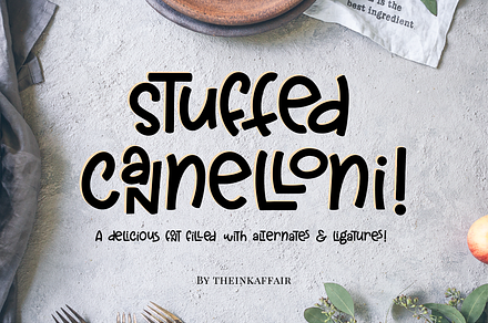 Stuffed Cannelloni Font 