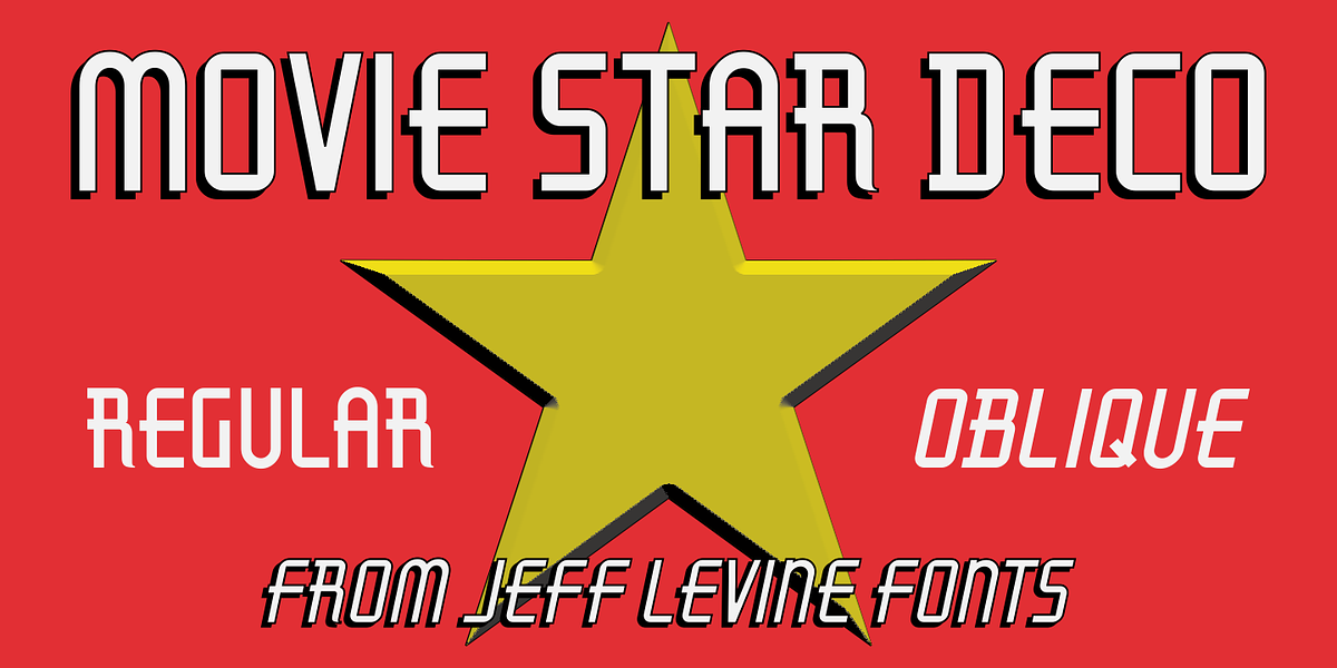 Movie Star Deco JNL, a Font by Jeff Levine Fonts (Photo 1 of 5)