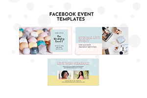 Facebook Template Blue Pastel Canva