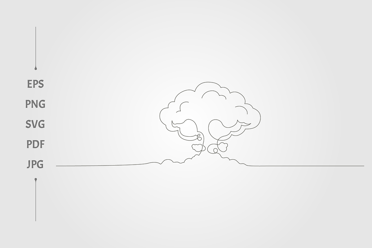 Atomic bomb line this continues line, an Object Graphic by lawoel (Photo 1 of 3)