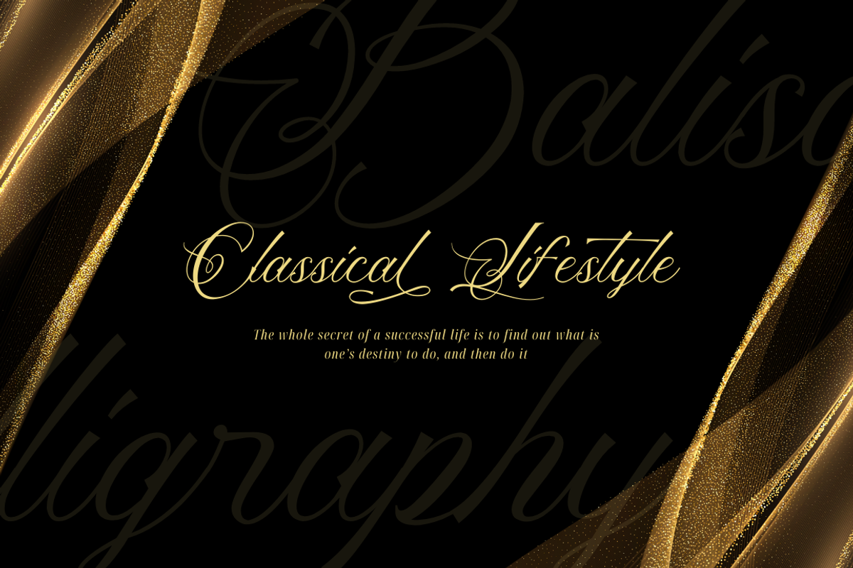 Balisay - Calligraphy Font, a Script Font by Sronstudio (Photo 6 of 13)