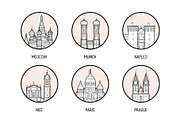 Icons of 30 European cities, a Work Illustration by TheMountBirdStudio (Thumbnail 6 of 9)