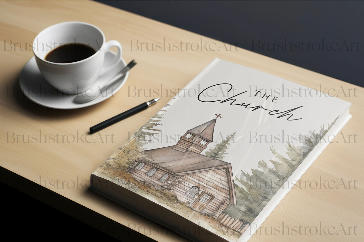 Church Clipart, Christmas Church PNG, a Decorative Illustration by BrushstrokeArtGB (Photo 8 of 9)