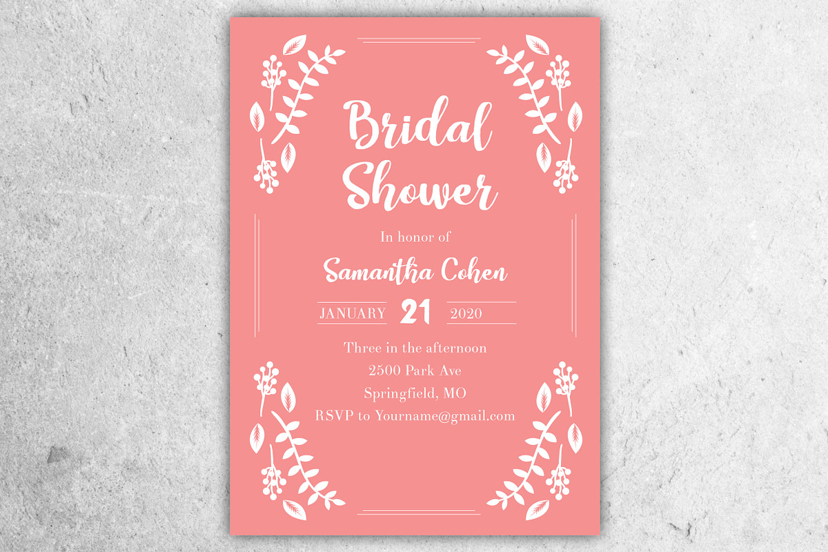 Cute Bridal Shower Invite Pack, a Stationery Template by BF Studios (Photo 2 of 3)