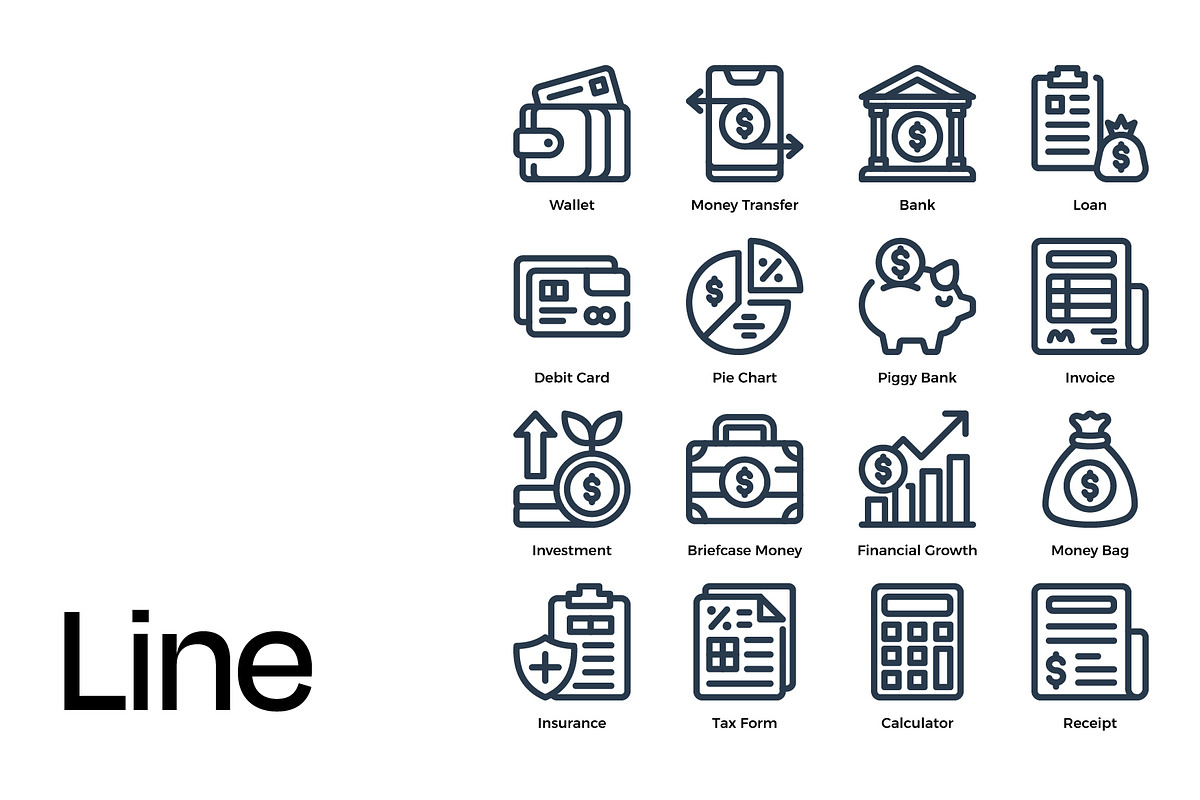 Finance Icon Set, a Duotone Icon by Eklip Studio (Photo 2 of 4)