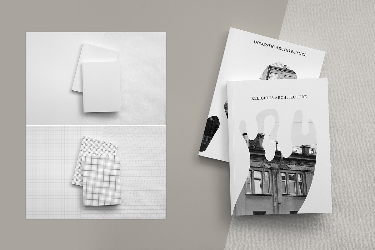 Magazine, Book Mockup Set, a Books & Magazine Mockup by bazarova (Photo 12 of 16)