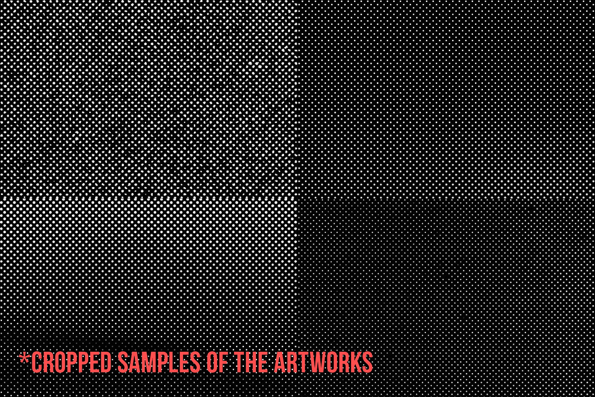 Dark Halftone Textures Pack, a Texture Graphic by fukomoku (Photo 7 of 10)