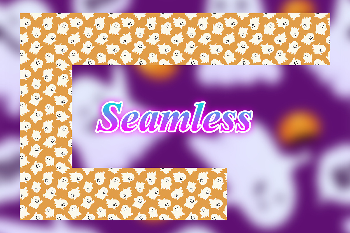 Halloween Ghost Seamless Pattern, a Pattern Graphic by Digital Studio (Photo 2 of 4)
