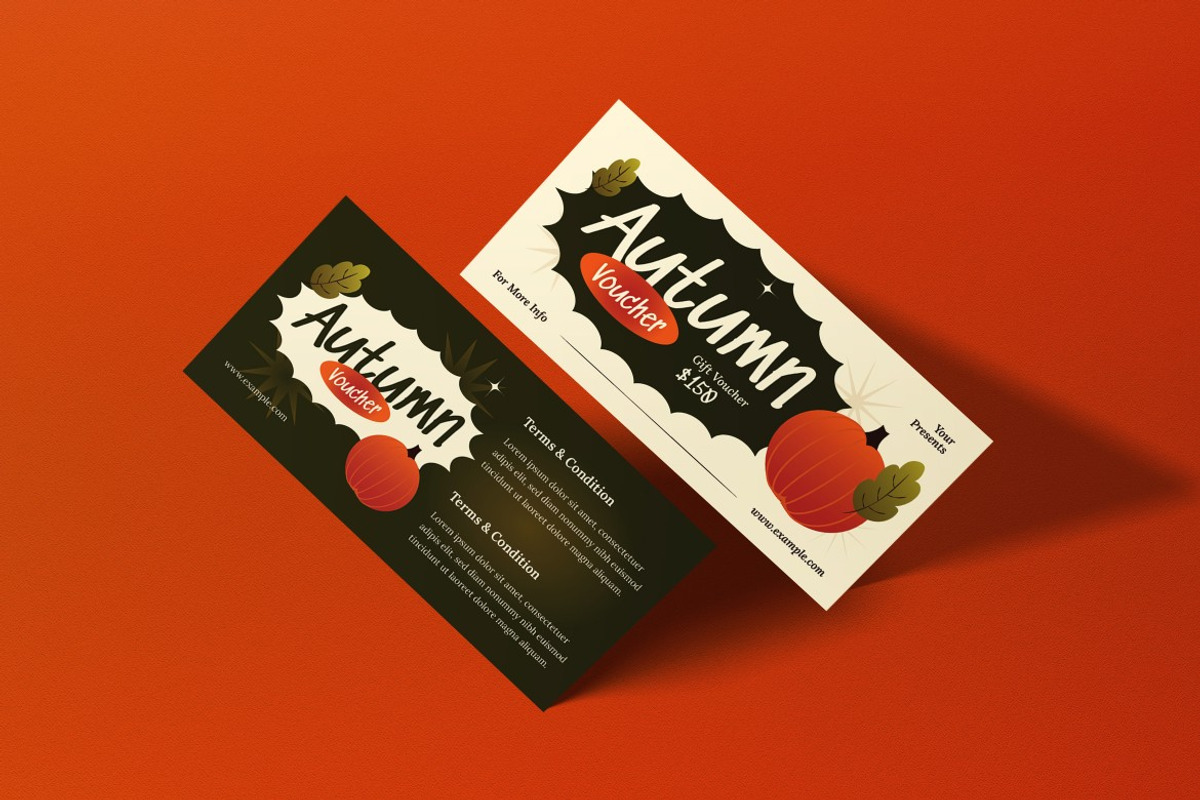 Cream Quirky Autumn Sale Voucher preview 3