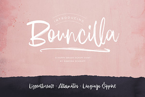 Bouncilla | Happy Brush Script Font