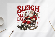 Vintage Sleigh All Day Christmas PNG, a Seasonal Illustration by Canvas Craft (Thumbnail 6 of 6)