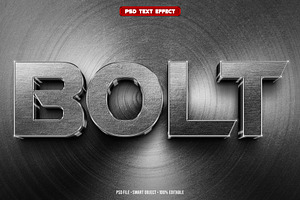 Bolt 3D editable text effect, a Layer Style Add-On by Hello Muh