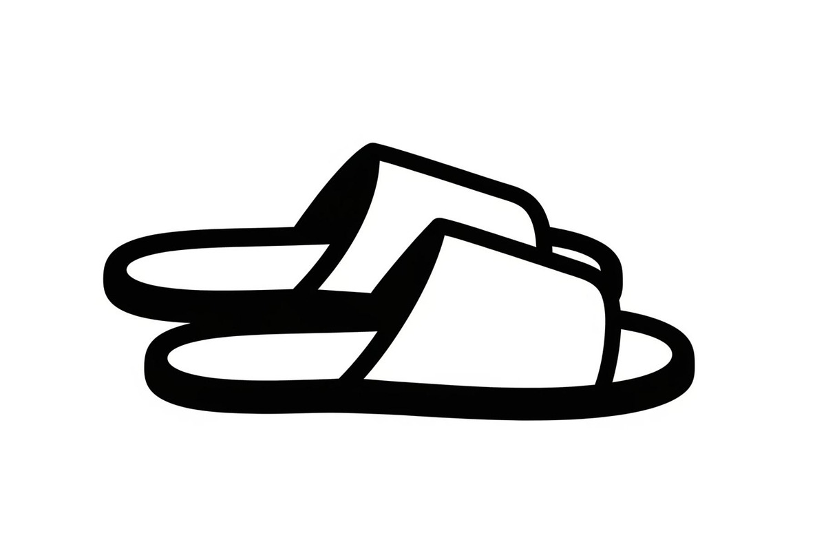 Minimal House Slippers Silhouettes, a Graphic by hafijul (Photo 7 of 14)