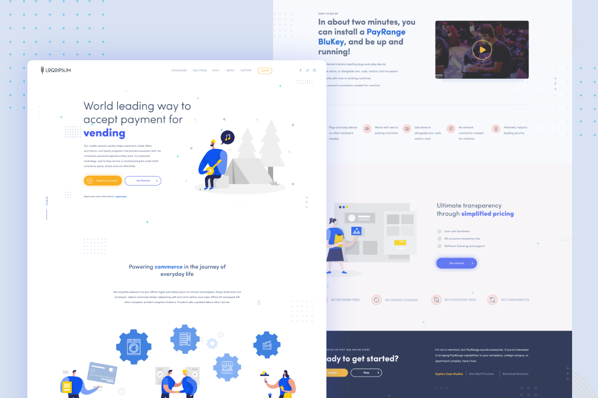 Figma Fintech Landing Page, an UI Kit Template by Themesmile (Photo 1 of 2)