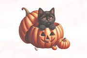 Watercolor Cute Halloween Clipart Bu, an Illustration by Designking (Thumbnail 3 of 4)