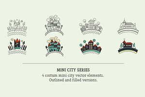 Mini City Vector Badges