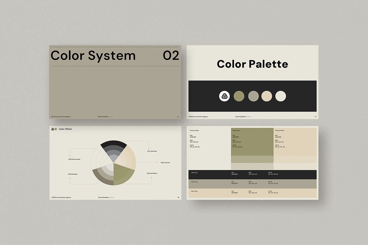 AURA-Brand Guideline Presentation, a Presentation Template by KreateTribe (Photo 8 of 11)