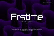 Firstime - Futuristic Display Font, a Sans Serif Font by Brand Earth (Thumbnail 1 of 9)