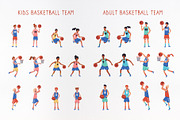 Basketball players. Illustrations, an Illustration by Anna Summer (Thumbnail 2 of 5)