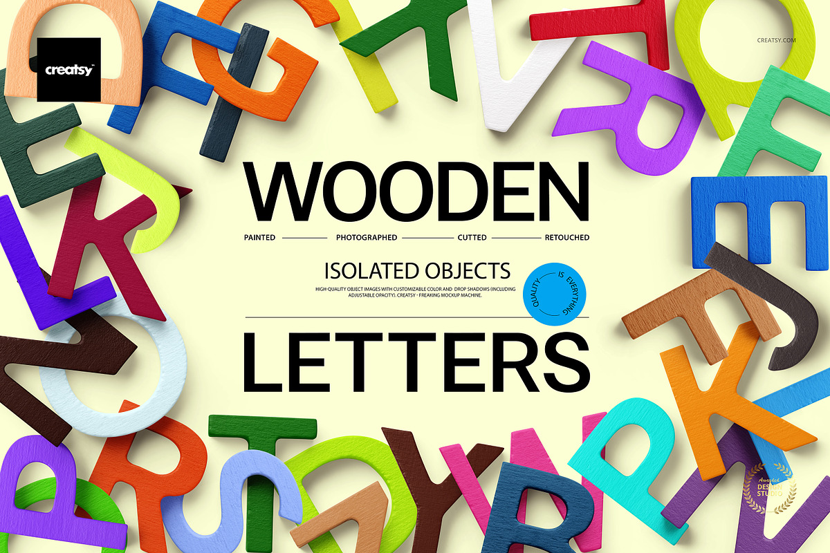 Isolated Painted Wood Letters Object, an Object Graphic by creatsy5 (Photo 1 of 5)