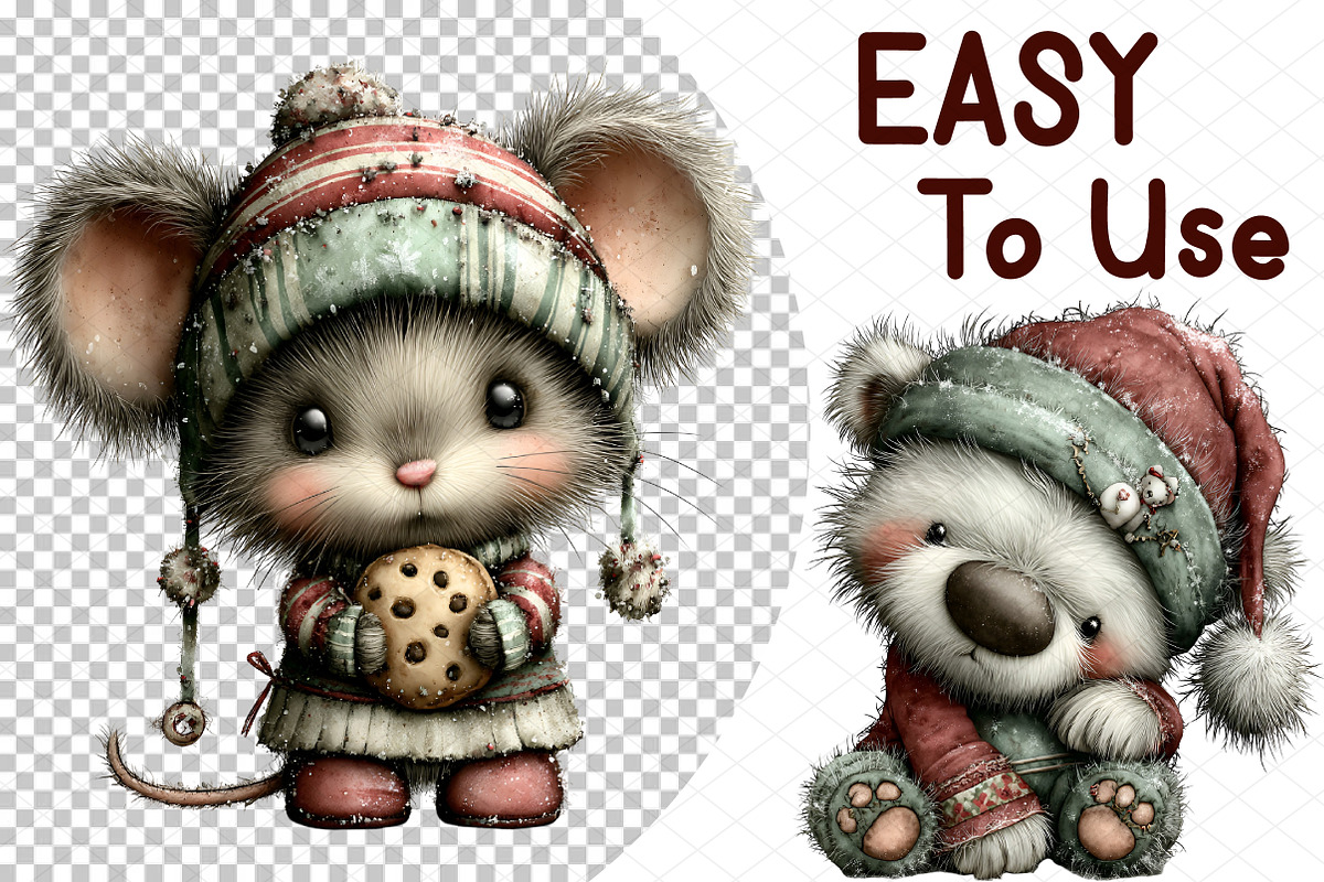 Whimsical Cute Christmas Clipart, an Illustration by cherrydesign (Photo 4 of 4)
