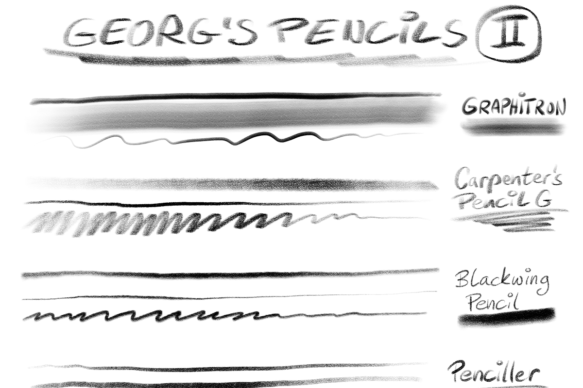 30+ PENCIL & CHARCOAL Brushes preview 5