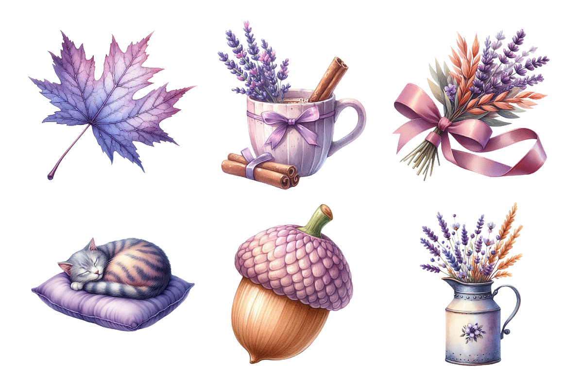 Lavender Autumn Clipart, an Illustration by Daily.Designs (Photo 4 of 5)