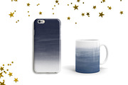 Navy Blue Watercolor Backgrounds, a Texture Graphic by KitsPix (Thumbnail 3 of 4)