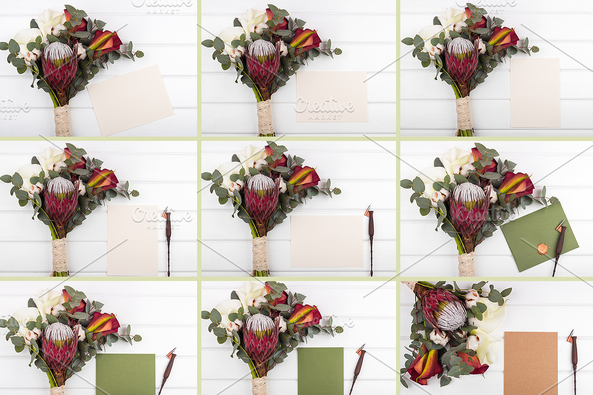 Set Mockups. FLOWERS, a Print Template by Mockups4you (Photo 2 of 6)