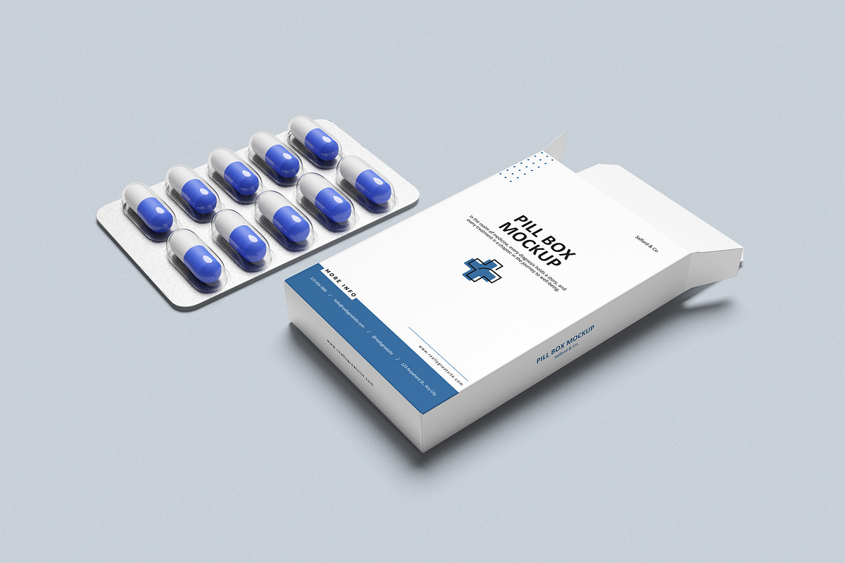 Pills Box Mockup, a Packaging Mockup by Twins_studio926 (Photo 2 of 5)