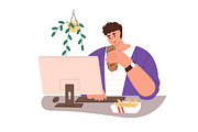 People eat food at table at work set, a Food Illustration by Good Studio (Thumbnail 7 of 7)