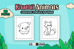 Kawaii Animals Coloring Pages