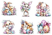 Whimsical Happy Easter Clipart, an Illustration by Dream Creation (Thumbnail 3 of 7)