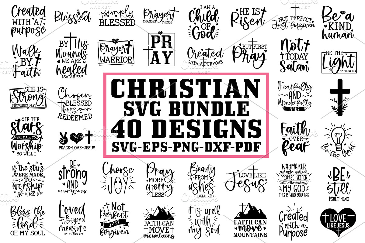 Christian SVG bundle, Scripture SVG, a Graphic by Designer302 (Photo 1 of 3)