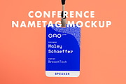 Conference Name Tag Mockup, a Product Mockup by Jacob Waites (Thumbnail 1 of 8)