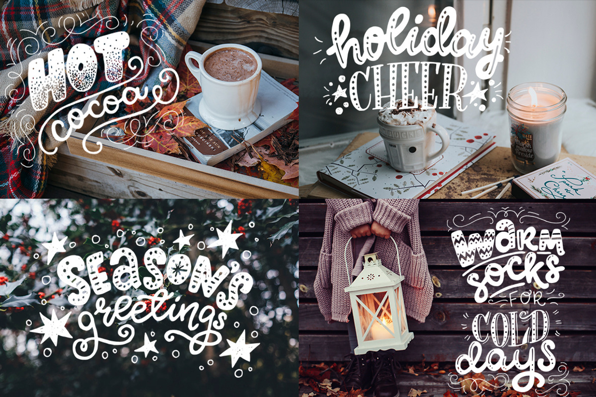Cozy Christmas Lettering & Clipart, a Seasonal Illustration by Sketchetarian (Photo 6 of 10)