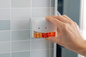 man plugging a plug-in air freshener, a Photo by Nito