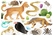 Watercolor Desert Animals Clipart, an Animal Illustration by DigitalArtsi (Thumbnail 2 of 2)