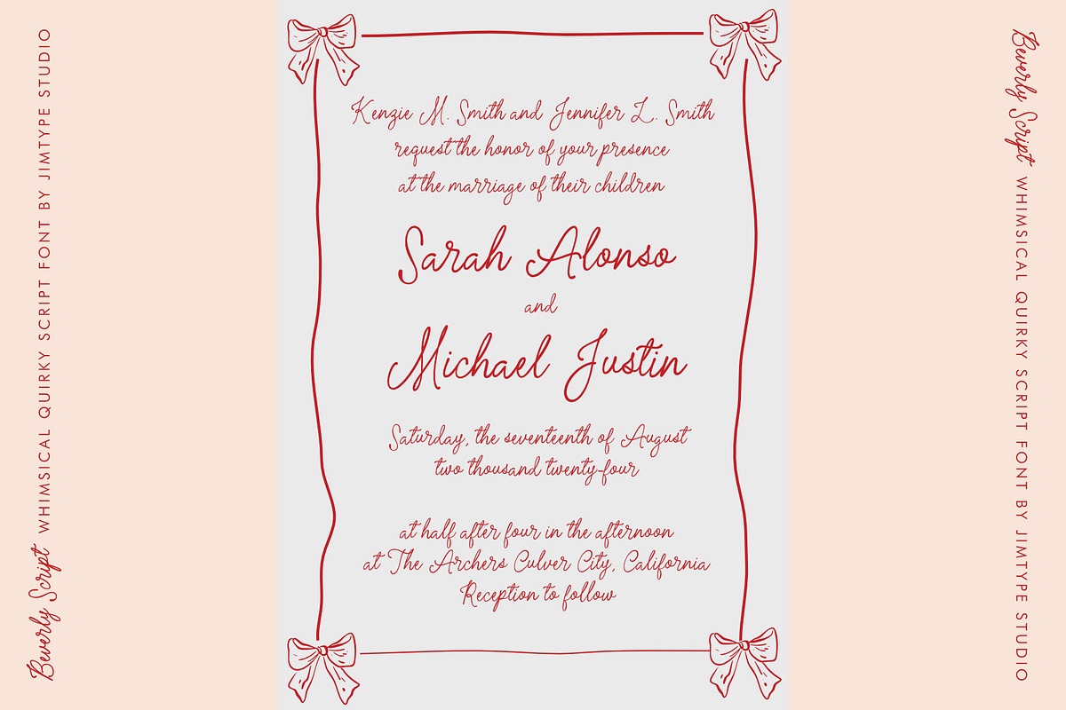 Beverly Script - Whimsical Font, a Script Font by Jimtype Studio (Photo 7 of 9)