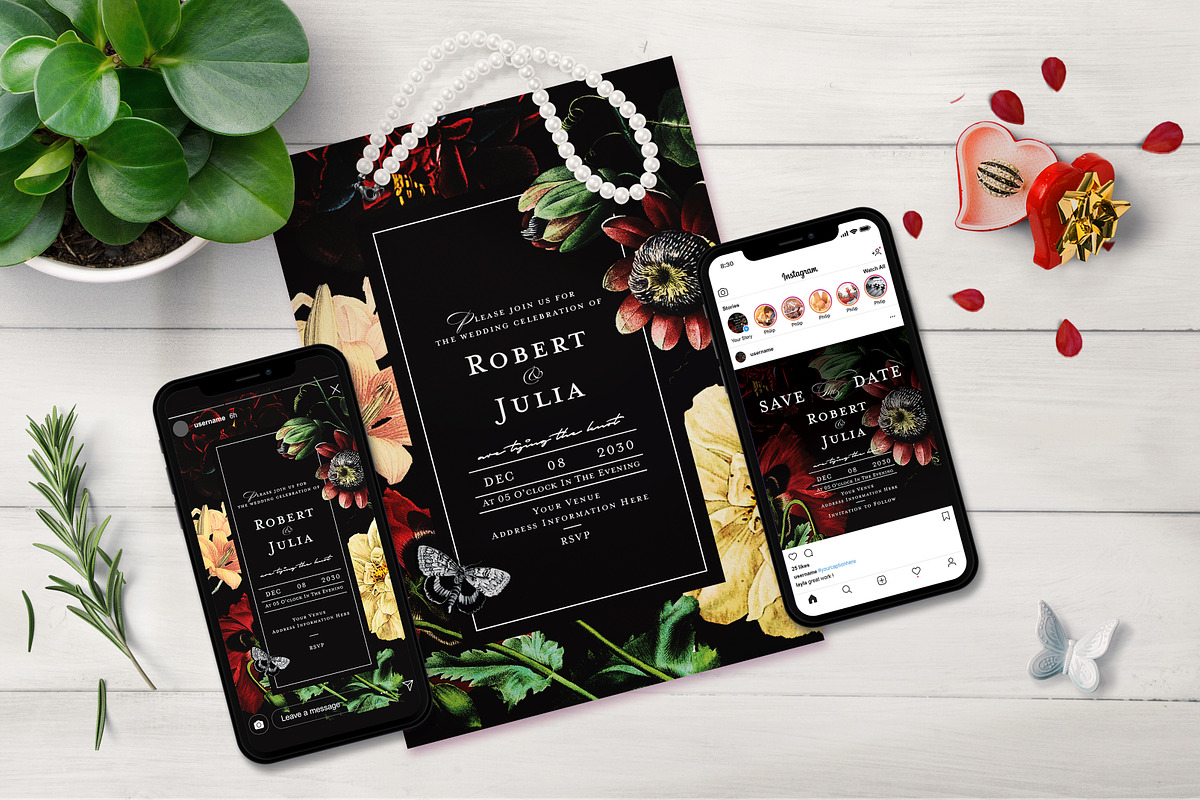 FLOWER WEDDING INVITATION SUITES, an Invitation Template by Totem Invitation House (Photo 2 of 7)
