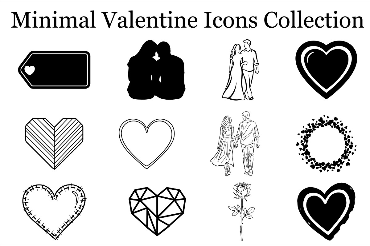 Minimal Valentine Icons Collection, a Graphic by BIPLOB EXPERT (Photo 3 of 3)