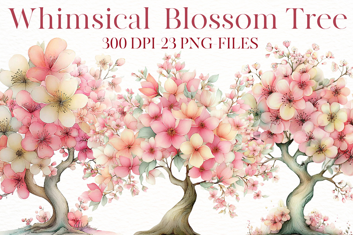 Whimsical Blossom Tree clipart, an Illustration by Designworld (Photo 1 of 8)