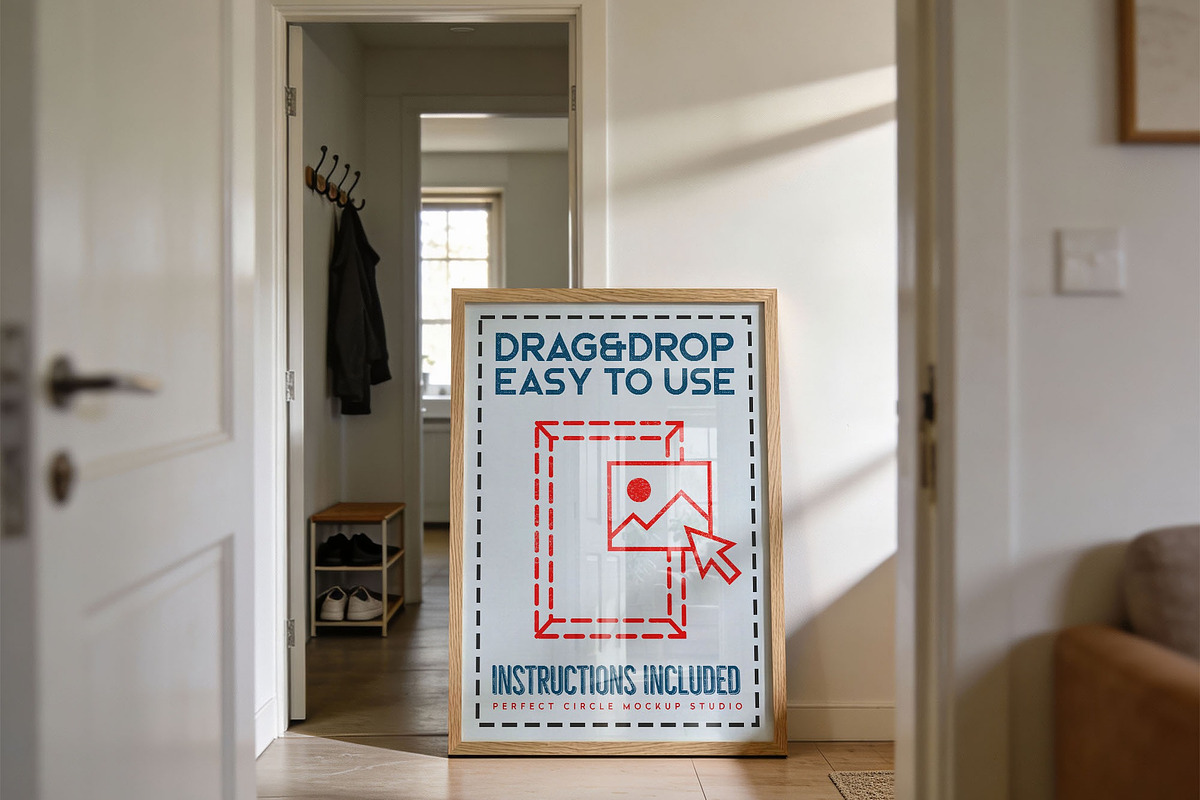Hallway Poster Frame with Reflection, a Mockup by DesignRocket (Photo 6 of 9)