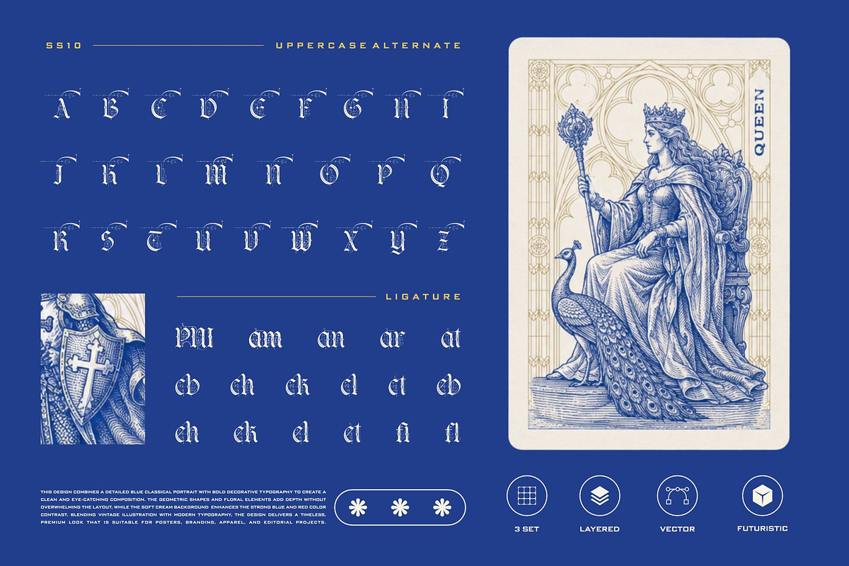 Strata magic Typeface, a Blackletter Font by alit design (Photo 9 of 17)
