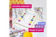 10 Matching worksheets for kids, an Education Illustration by iDezignify (Thumbnail 4 of 4)
