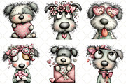 Quirky Valentine Dog Clipart, an Illustration by Black Bird Studio (Thumbnail 6 of 6)
