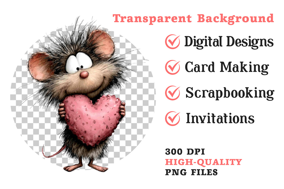 Whimsical Valentine Animals Clipart, an Illustration by Dream Creation (Photo 5 of 5)