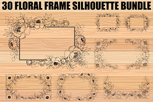 Floral Frame SVG Bundle, an Illustration by Gaye Art