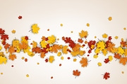 Golden autumn set with maple leaves, a Decorative Illustration by Vjom (Thumbnail 8 of 13)